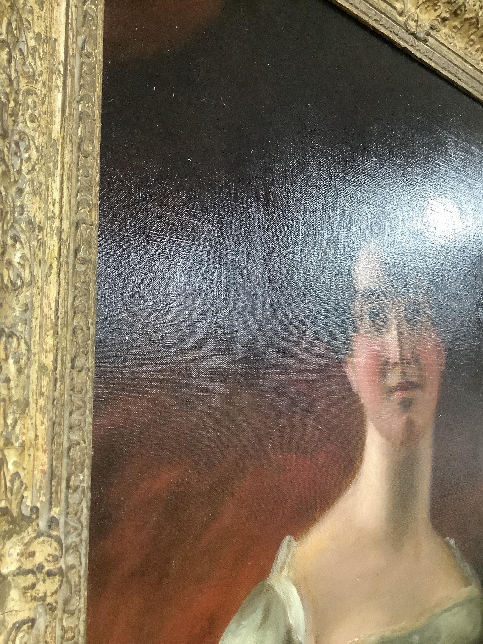 English School c.1830, oil on canvas, Portrait of Margaret Balfour of Pilrig, Edinburgh (1807-1860), 74 x 62cm